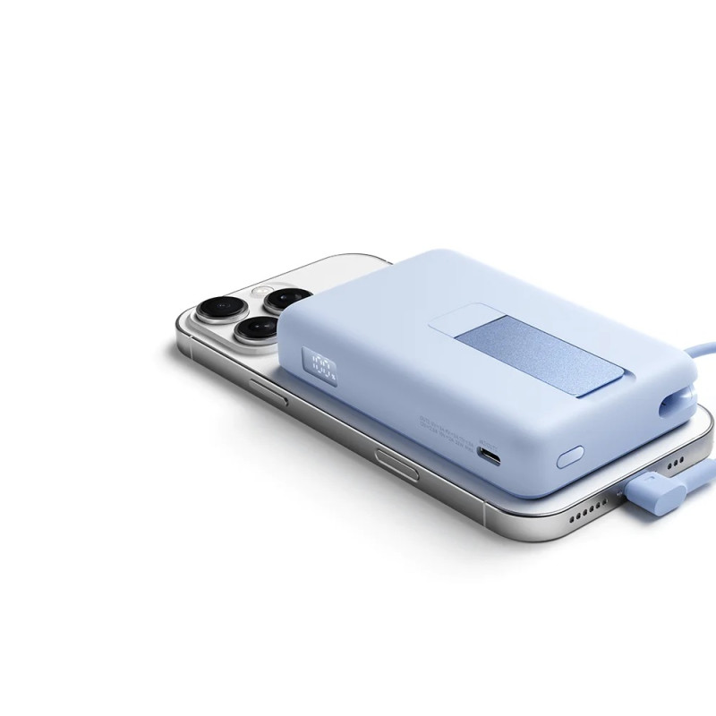 Xiaomi magnētiskais portatīvais akumulators 10000 ar iebūvētu | 10000 mAh | Zils
