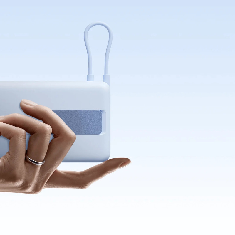 Xiaomi magnētiskais portatīvais akumulators 10000 ar iebūvētu | 10000 mAh | Zils