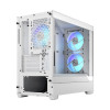 Fractal Design | Pop Mini Air RGB | Sānskats | Balts TG Caurspīdīgs Tints | mATX, Mini ITX | ATX