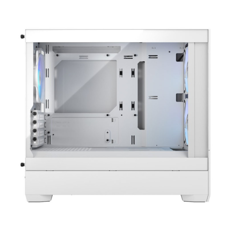 Fractal Design | Pop Mini Air RGB | Sānskats | Balts TG Caurspīdīgs Tints | mATX, Mini ITX | ATX