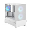 Fractal Design | Pop Mini Air RGB | Sānskats | Balts TG Caurspīdīgs Tints | mATX, Mini ITX | ATX