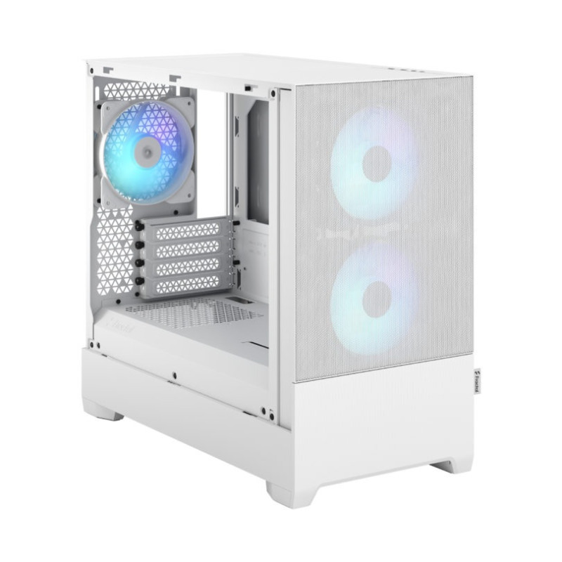 Fractal Design | Pop Mini Air RGB | Sānskats | Balts TG Caurspīdīgs Tints | mATX, Mini ITX | ATX