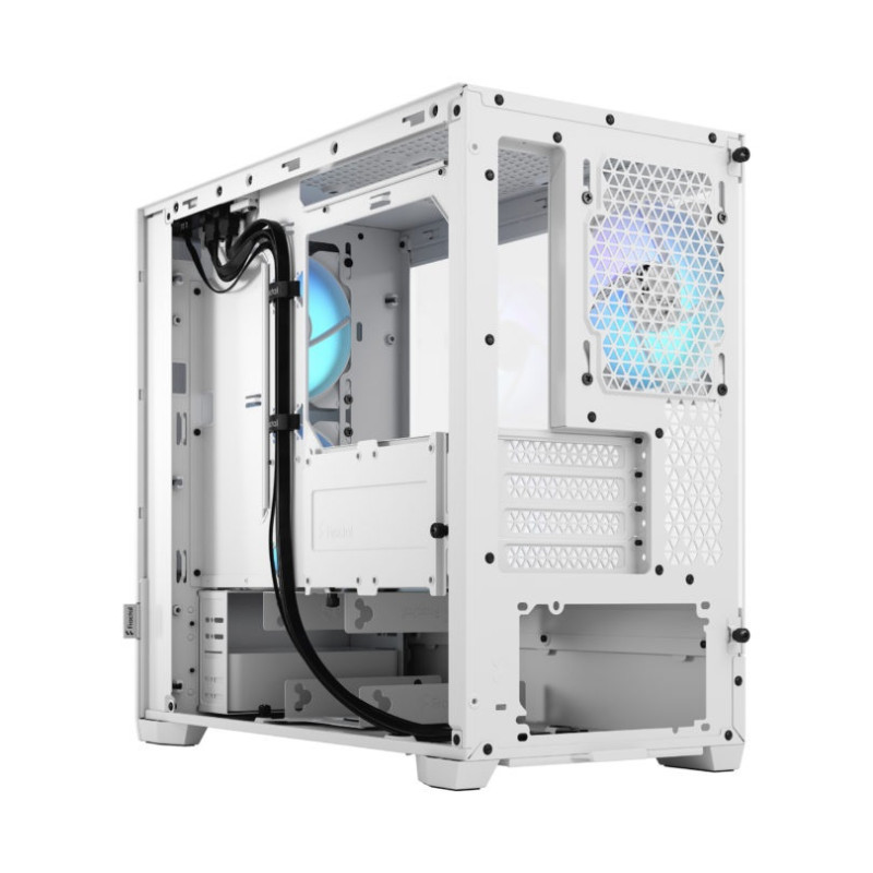 Fractal Design | Pop Mini Air RGB | Sānskats | Balts TG Caurspīdīgs Tints | mATX, Mini ITX | ATX