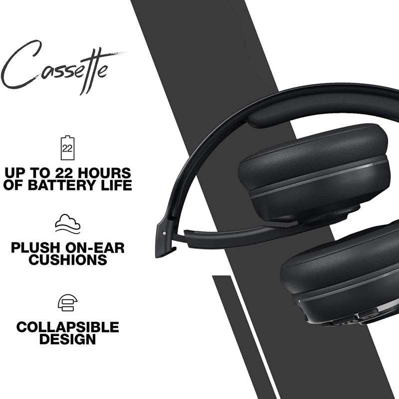 Skullcandy | Wireless Headphones | Cassette | Wireless/Wired | On-Ear | Microphone | Black | Wireless