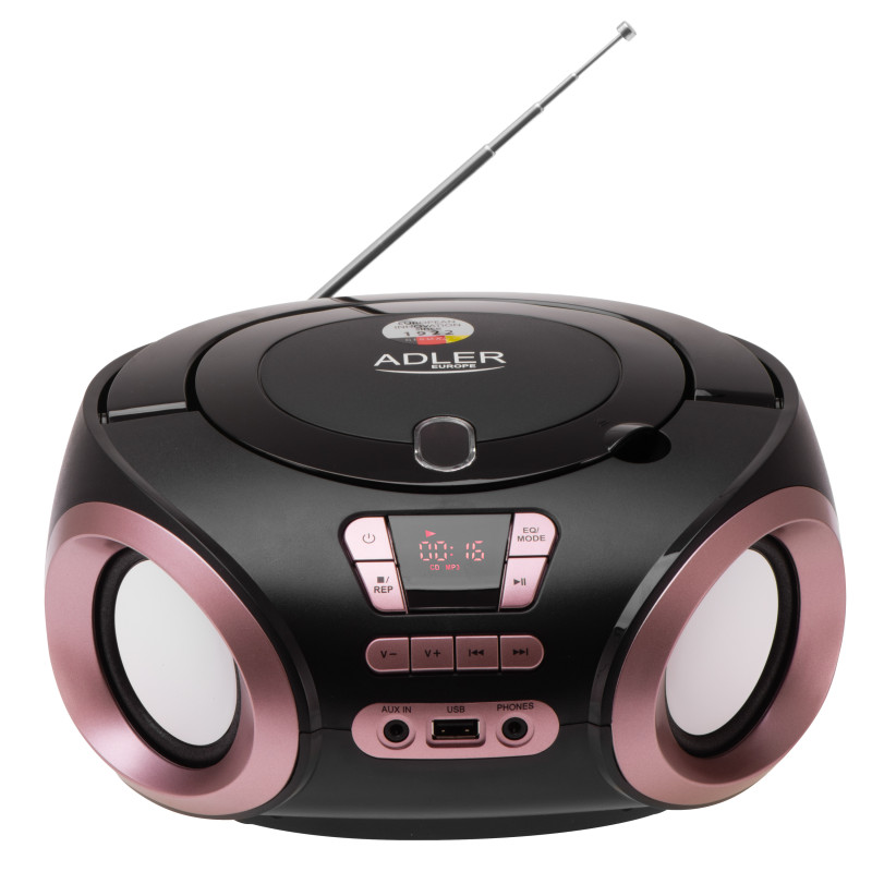 Adler | CD-MP3 boomboks | AD 1181 | Skaļruņi | USB savienojums | FM