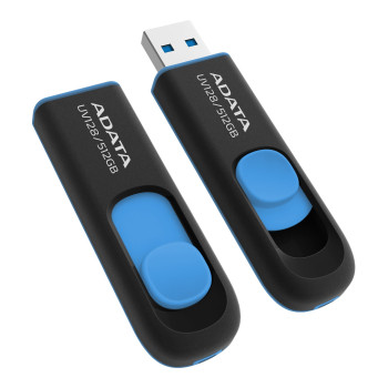 ADATA | USB zibatmiņa | UV128 | 512 GB | USB 3.2 Gen1 | Melna/Zila
