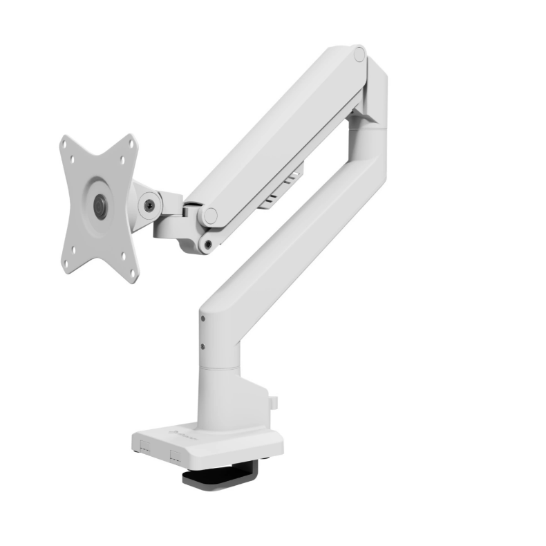Arozzi Desk Mount | Neo Single - Gāzes atsperes monitora statīvs AZ-ALZARE-NEO-WT | Slīpums, Pagriešana, Rotācija | Maksimālā slodze 9 kg | Balts