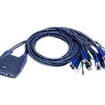 Aten 4 portu USB VGA/audio kabeļu KVM slēdzis | Aten | 4 portu USB VGA/audio kabeļu KVM slēdzis (0.9m, 1.2m)