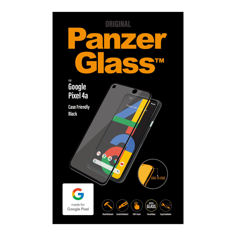 PanzerGlass | Google Pixel 4a | Melns | Saderīgs ar maciņu