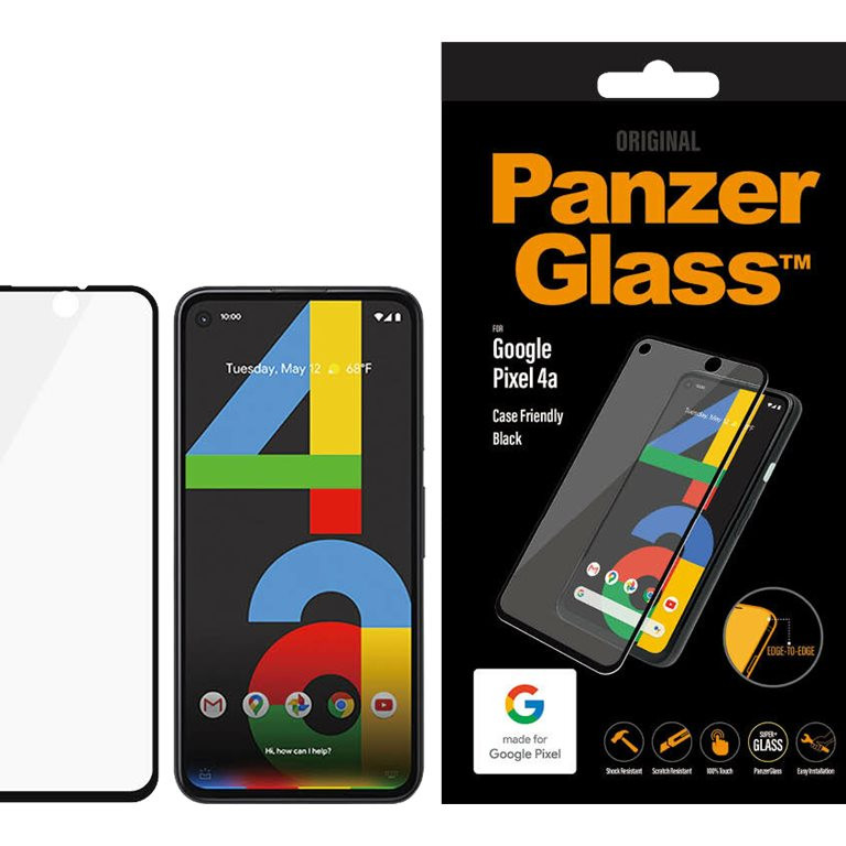 PanzerGlass | Google Pixel 4a | Melns | Saderīgs ar maciņu