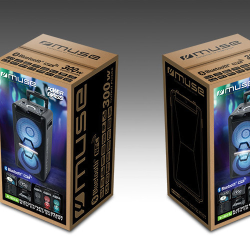 Muse | Party Box Speaker | M-1920DJ | 300 W | Bluetooth | Wireless connection | Portable | Black