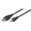 Goobay | USB 2.0 Hi-Speed kabelis | USB-A uz mini-USB USB 2.0 spraudnis (tips A) | USB 2.0 mini spraudnis (tips B, 5-pin)