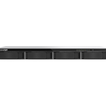 QNAP Compact 1U īsas dziļuma skapja uzstādāms 2.5GbE NAS | TS-433eU | Cortex-A55 | 4 GB