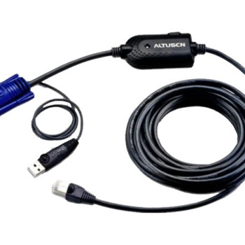 Aten USB VGA KVM Adapteris (5M kabelis) | Aten | USB VGA KVM Adapteris | KA7970-AX | 1 x RJ-45 spraudnis ar 4.5m Cat5, 1 x USB Type A spraudnis, 1 x HDB-15 spraudnis