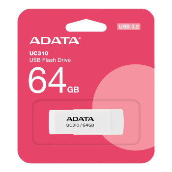 ADATA | USB zibatmiņa | UC310 | 64 GB | USB 3.2 Gen1 | Balta