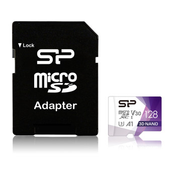Silicon Power | Superior Pro | 128 GB | micro SDXC | Flash atmiņas klase 10 | ar adapteri