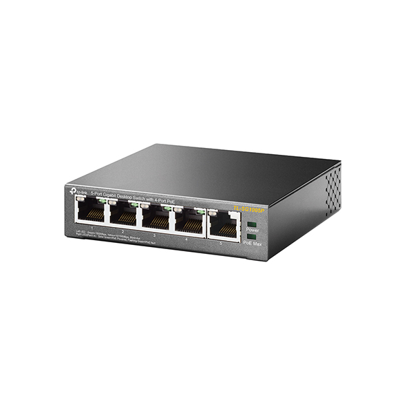 TP-LINK | Switch | TL-SG1005P | Nemanžējams | Galda | Gigabit Ethernet (vara) porti 5 | Power over Ethernet (PoE) porti 4 | Strāvas padeves tips Ārējais | 36 mēneši