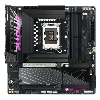 Gigabyte B860M AORUS ELITE WIFI6E | Procesora ģimene Intel | Procesora ligzda LGA1851 | DDR5 | Atbalstītie cietā diska interfeisi SATA, M.2 | SATA savienotāju skaits 4