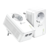 TP-LINK | AV1000 2-Portu Gigabit ar caurplūdi Powerline Starter komplekts | TL-PA7027P KIT | 10/100/1000 Mbit/s | Ethernet LAN (RJ-45) porti 2 | Bez Wi-Fi | Papildu ligzda