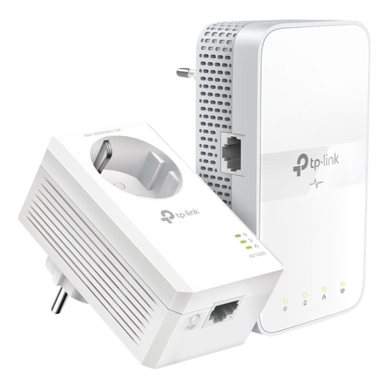 TP-LINK | AV1000 Gigabit Passthrough Powerline ac Wi-Fi Kit | TL-WPA7617 KIT with TL-PA7017P | 10/100/1000 Mbit/s | Ethernet LAN (RJ-45) ports 2 | 802.11ac | 2.4 GHz/5.0 GHz | Wi-Fi data rate (max) 300+867 Mbit/s | Extra socket