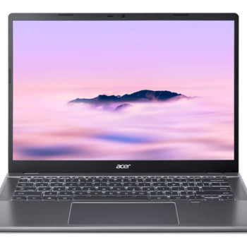 Acer Chromebook Plus Enterprise 514 14” Intel Core 5 120U/16GB/256GB SSD/Intel Iris Xe/Chrome OS/ar aizmugurē apgaismotu tastatūru/Pelēks/FP/FHD | Acer