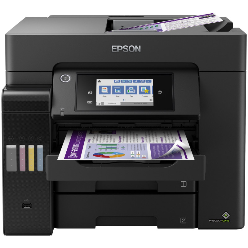 Epson | Multifunkcionālais printeris | EcoTank L6570 | Tintes drukāšanas ierīce | Krāsu | Tintes multifunkcionālais printeris | A4 | Wi‑Fi | Melns