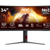 AOC | CU34G4 | 34 " | Fast VA | UWQHD | 21:9 | 180 Hz | 1 ms | 3440 x 1440 pixels | 300 cd/m² | HDMI ports quantity 2 | Black