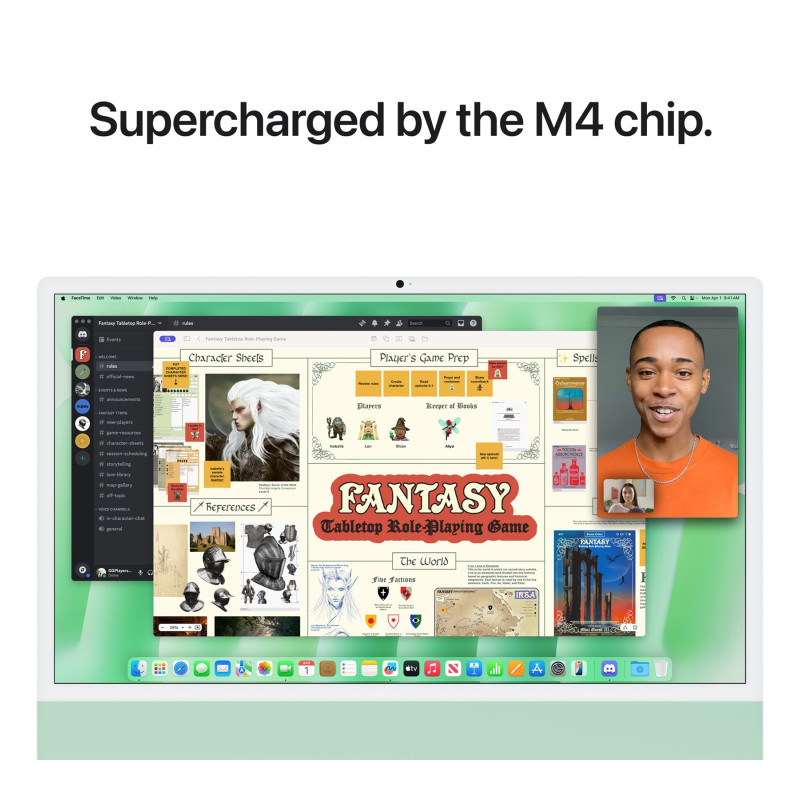 Apple iMac 24” 4.5K Retina, Apple M4 8C CPU, 8C GPU/16GB/256GB SSD/Green/INT | Apple