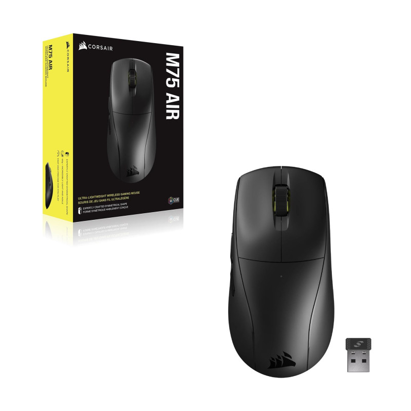 Corsair | Spēļu pele | M75 AIR | Bezvadu | Bluetooth, 2.4 GHz | Melna