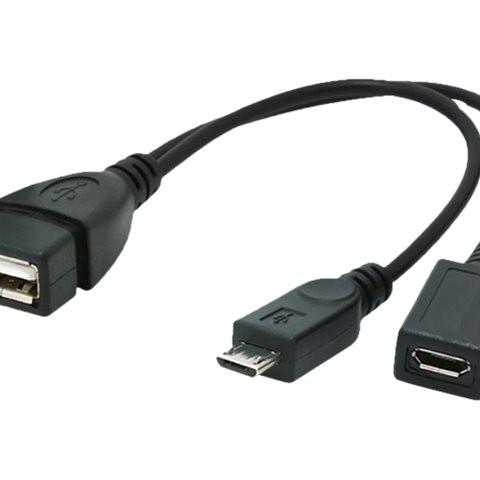Cablexpert USB OTG AF + Micro BF uz Micro BM kabelis, 0,15 m | Cablexpert