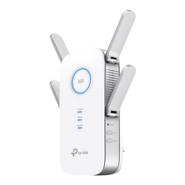 TP-LINK | AC2600 Wi‑Fi pastiprinātājs | RE650 | 802.11ac | 2.4GHz/5GHz | 800+1733 Mbit/s | 10/100/1000 Mbit/s | Ethernet LAN (RJ-45) porti 1 | MU‑MIMO Jā | bez PoE | Antenas tips 4x ārējās