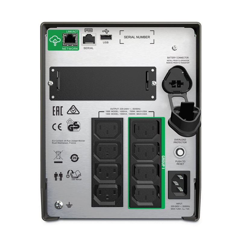 Schneider Electric APC Smart-UPS | SMT1500IC | 1500 VA | 1000 W