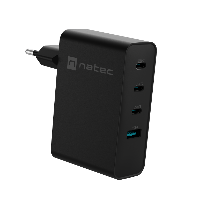 Natec Ribera USB Charger, 1x USB-A + 3x USB-C | NUC-2234