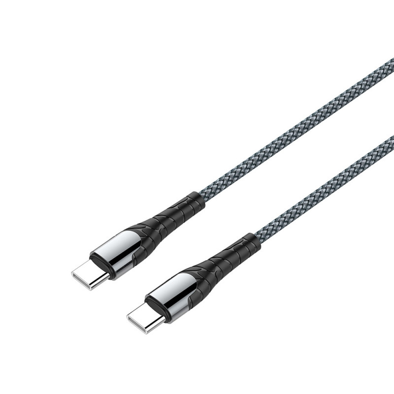 ColorWay kabelis Type-C - Type-C (PD ātrā uzlāde 65W) 3.0A, 1 m | CW-CBPDCC040-GR