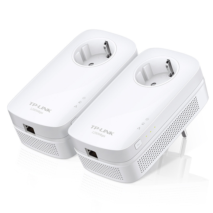 TP-LINK | AV1300 Gigabit Passthrough Powerline sākuma komplekts | TL-PA8010P KIT | 1300 Mbit/s | Ethernet LAN (RJ-45) porti 1 | Bez Wi-Fi | Papildu kontaktligzda