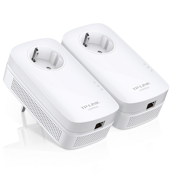 TP-LINK | AV1300 Gigabit Passthrough Powerline sākuma komplekts | TL-PA8010P KIT | 1300 Mbit/s | Ethernet LAN (RJ-45) porti 1 | Bez Wi-Fi | Papildu kontaktligzda