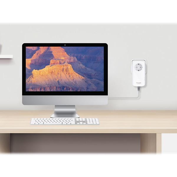 TP-LINK | AV1300 Gigabit Passthrough Powerline sākuma komplekts | TL-PA8010P KIT | 1300 Mbit/s | Ethernet LAN (RJ-45) porti 1 | Bez Wi-Fi | Papildu kontaktligzda