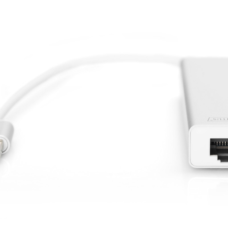 Digitus | 3-port USB Hub and Gigabit LAN adapter | DA-70250-1 | USB Hub
