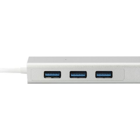 Digitus | 3-port USB Hub and Gigabit LAN adapter | DA-70250-1 | USB Hub
