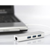 Digitus | 3-port USB Hub and Gigabit LAN adapter | DA-70250-1 | USB Hub
