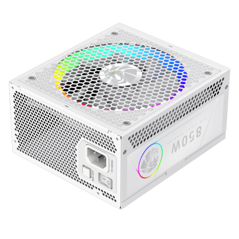 Gamemax PSU | RGB 850G WH | 850 W | Gold | Balts | Pilnībā modulārs