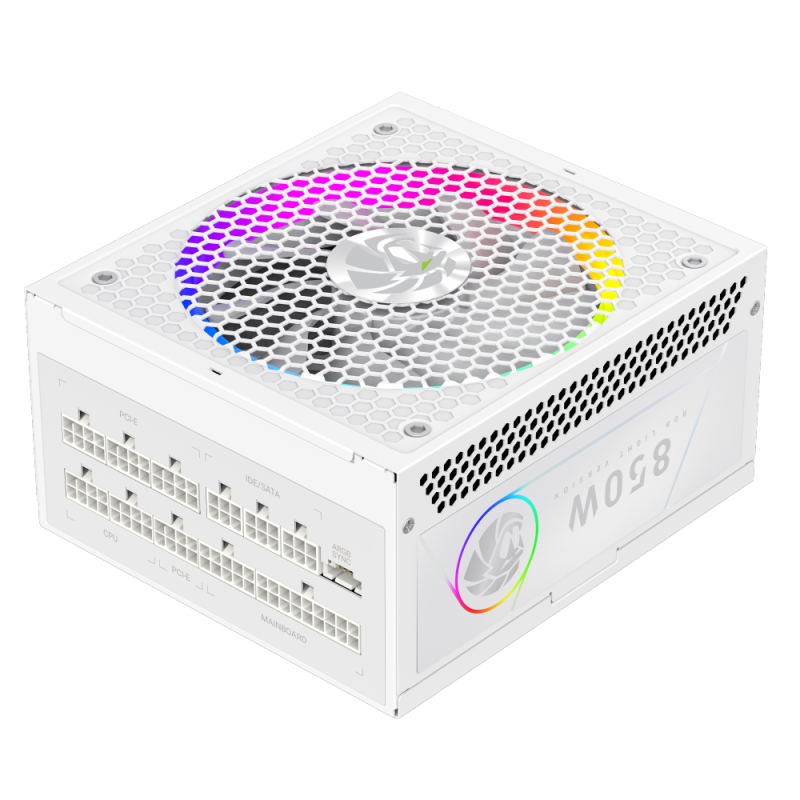 Gamemax PSU | RGB 850G WH | 850 W | Gold | Balts | Pilnībā modulārs