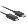 Lanberg | DisplayPort uz HDMI kabelis | CA-DPHD-11CC-0010-BK | DisplayPort spraudnis | HDMI spraudnis | DP uz HDMI | 1 m
