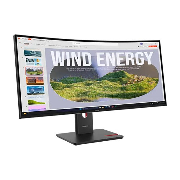 Lenovo | ThinkVision | T34WD-40 | 34 " | VA | 21:9 | 120 Hz | 4 ms | 3440 x 1440 pixels | 300 cd/m² | HDMI ports quantity 1 | Eclipse black