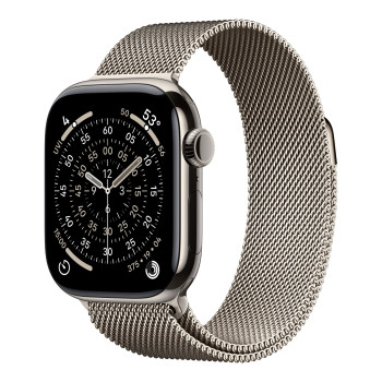 Watch Series 11 | Viedpulkstenis | GPS (satelīts) | LTPO OLED Always‑On Retina | Ūdensizturīgs | Natural Titanium