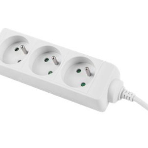 Lanberg Cable Power Strip 3M 3X French Outlets Quality-Grade Copper | PS0-03E-0300-W