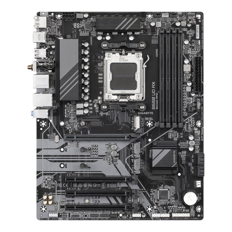 Gigabyte B650 UD AX | Procesora saime AMD Ryzen | Procesora kontaktligzda AM5 | DDR5 | SATA pieslēgvietu skaits 4