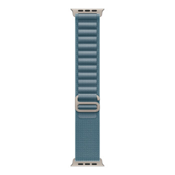 Apple 49mm Light Blue Alpine Loop - Large - Natural Titanium Finish | Apple