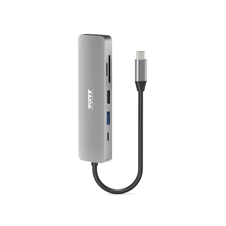 PORT CONNECT | Mobilā dokstacija 1 x 4K USB-C 5 ierīcēm, 100W