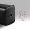 AXAGON Sil wallcharger 1x port USB-C, PD3.0/PPS/QC4+/SFC/AFC/Apple, 30W | ACU-PD30